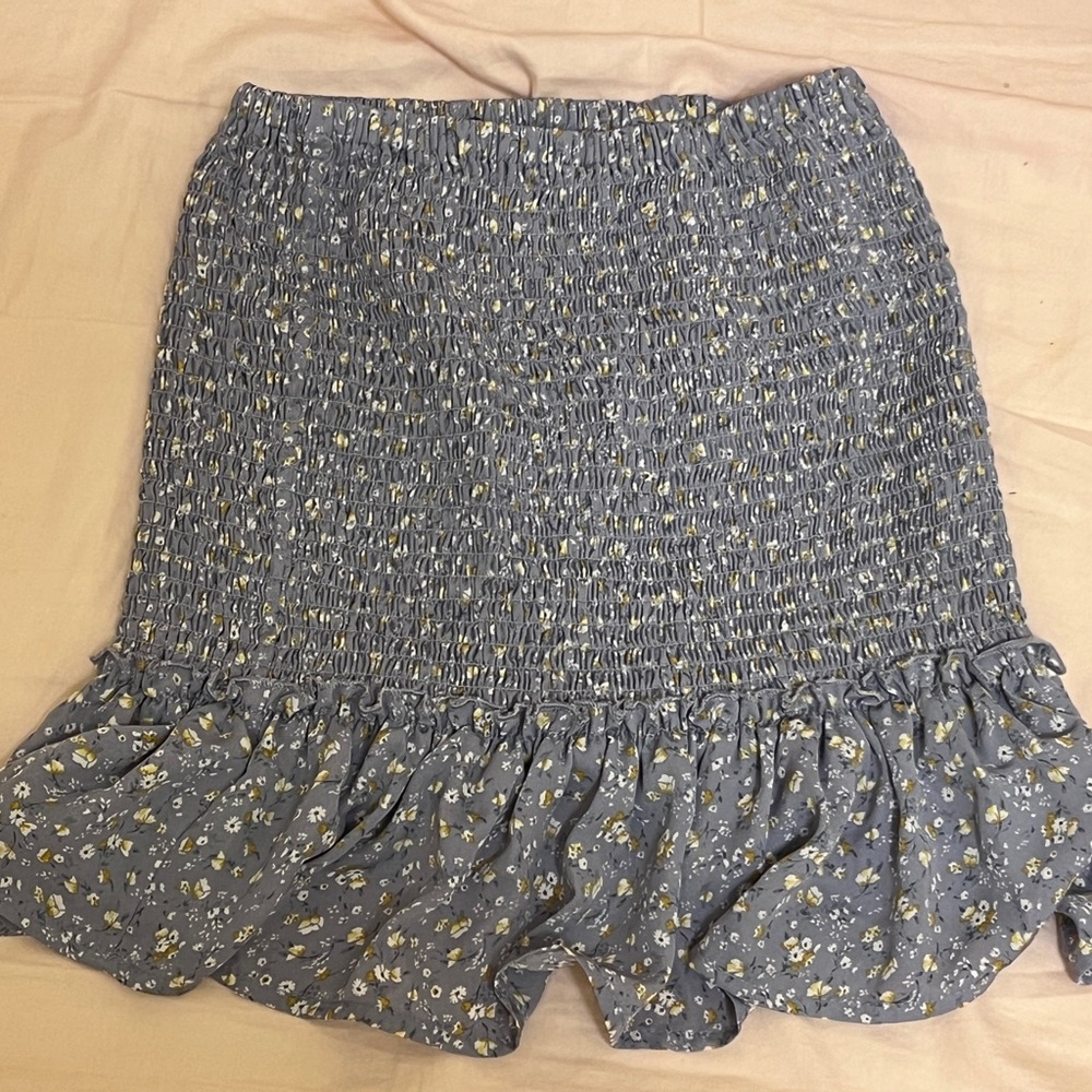 Forever 21 Blue Floral Pencil Skirt
